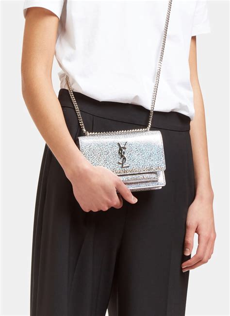 ysl metallic wallet on chain|best luxury wallet on chain.